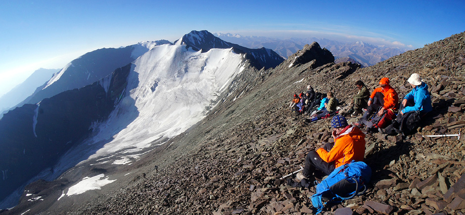 Group Of Trekkers At Stok Kangri, Leh Ladakh