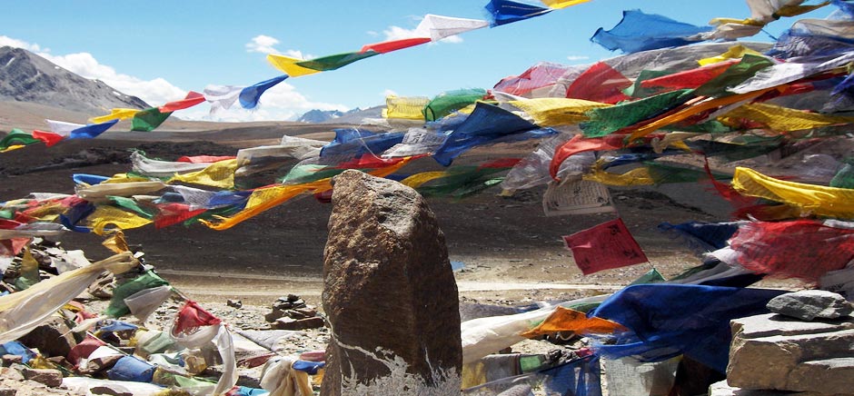 Tibetan Flags In Jispa, Himachal Pradesh