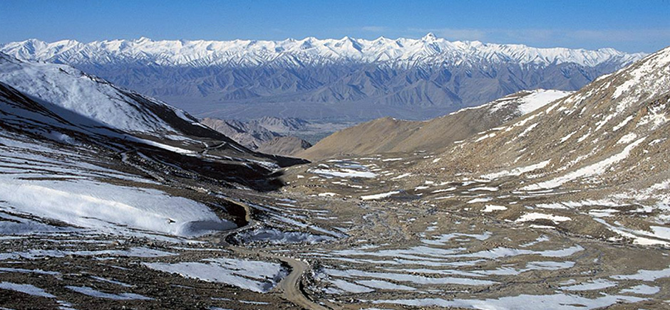Snow Covered Mountains Of Panamik, Leh Ladakh